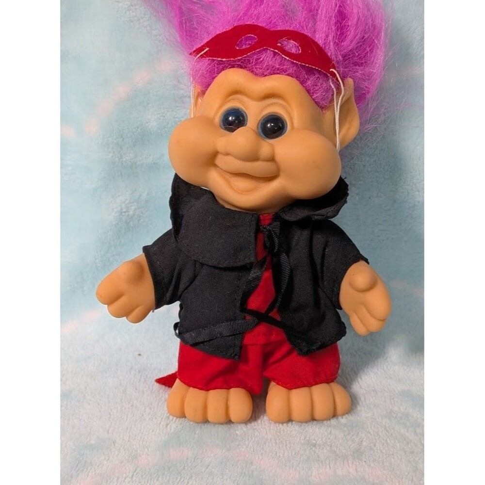 Vintage 1991 ITR Troll Doll – Masquerade Devil Costume – Mask & Cape